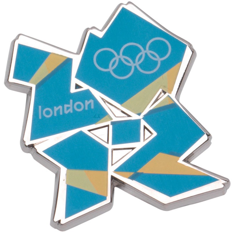 London 2012 Logo Pin Badge Blue/Yellow